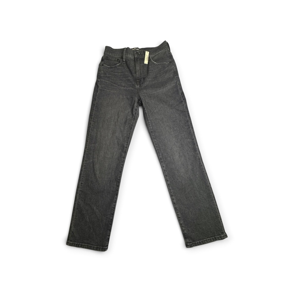 Madewell High Rise Straight Leg Jeans Lunar Wash Faded Black AA892 Size 26 NWT
